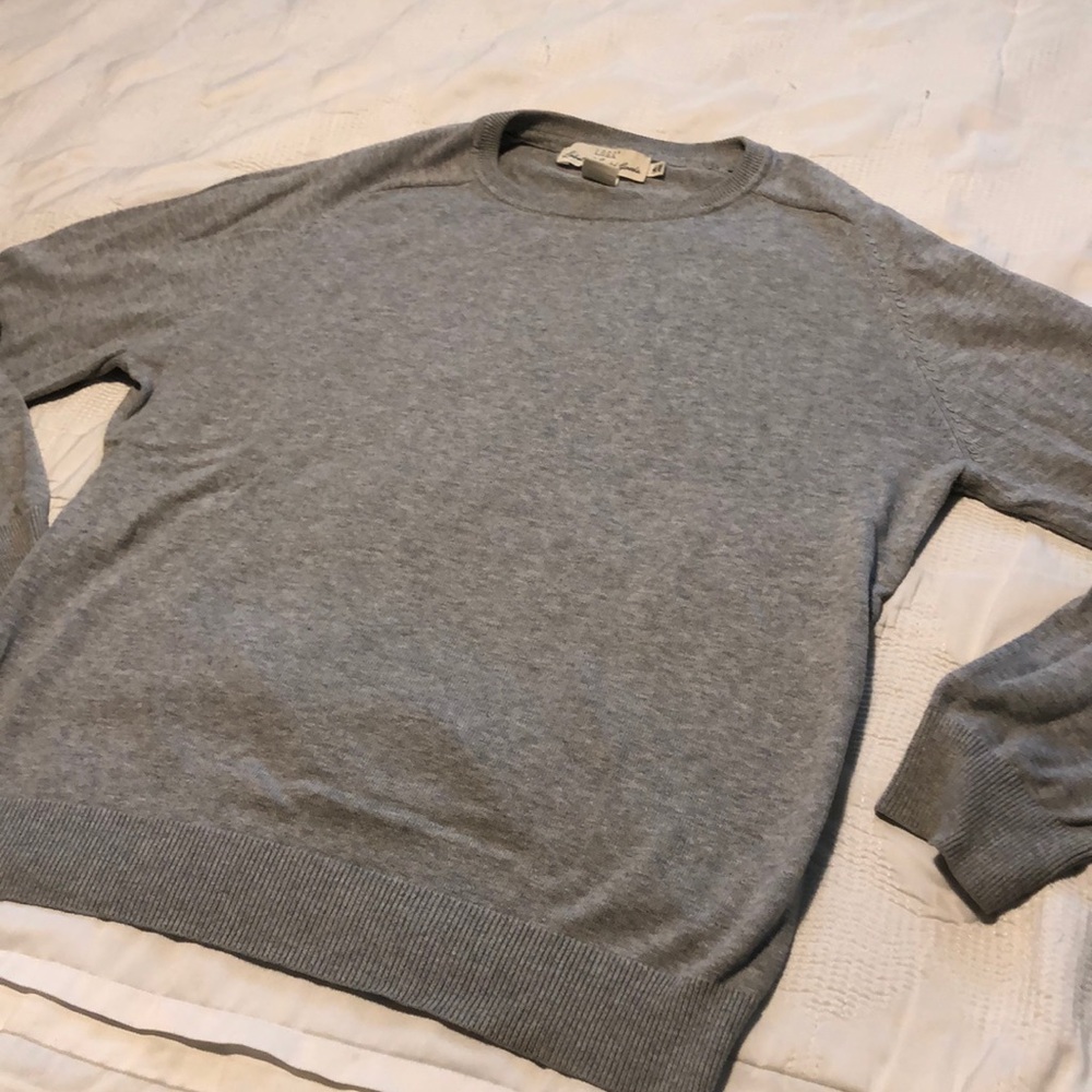 H&M men crew neck grey fall winter essential basic